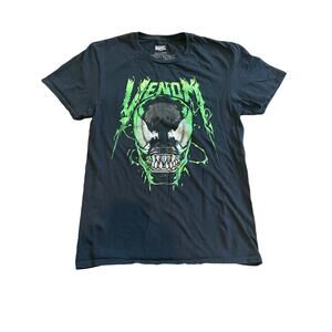 Marvel Comic Venom Art Movie Y2K T Shirt Tee Small Black Green